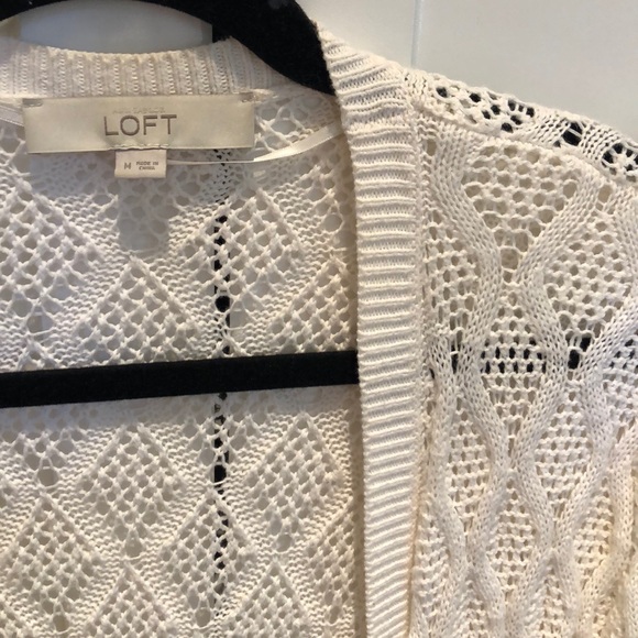 Loft Crochet Long Cardigan cream - Picture 3 of 3